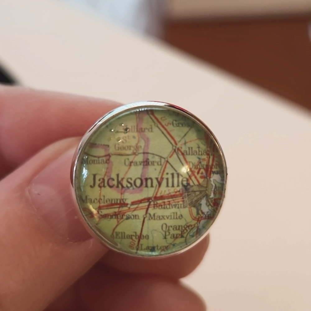 TX/FL Map Cufflinks - Picture 3 of 3